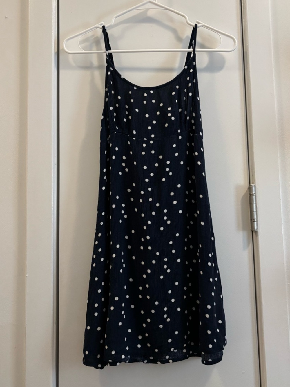 Forever 21 Navy Polka Dot Spaghetti Strap Dress